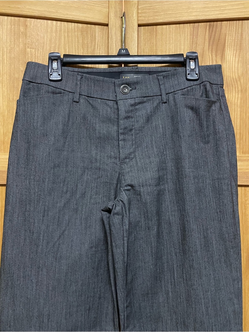 Lee Women's Dark Charcoal Gray Straight-Leg Trousers